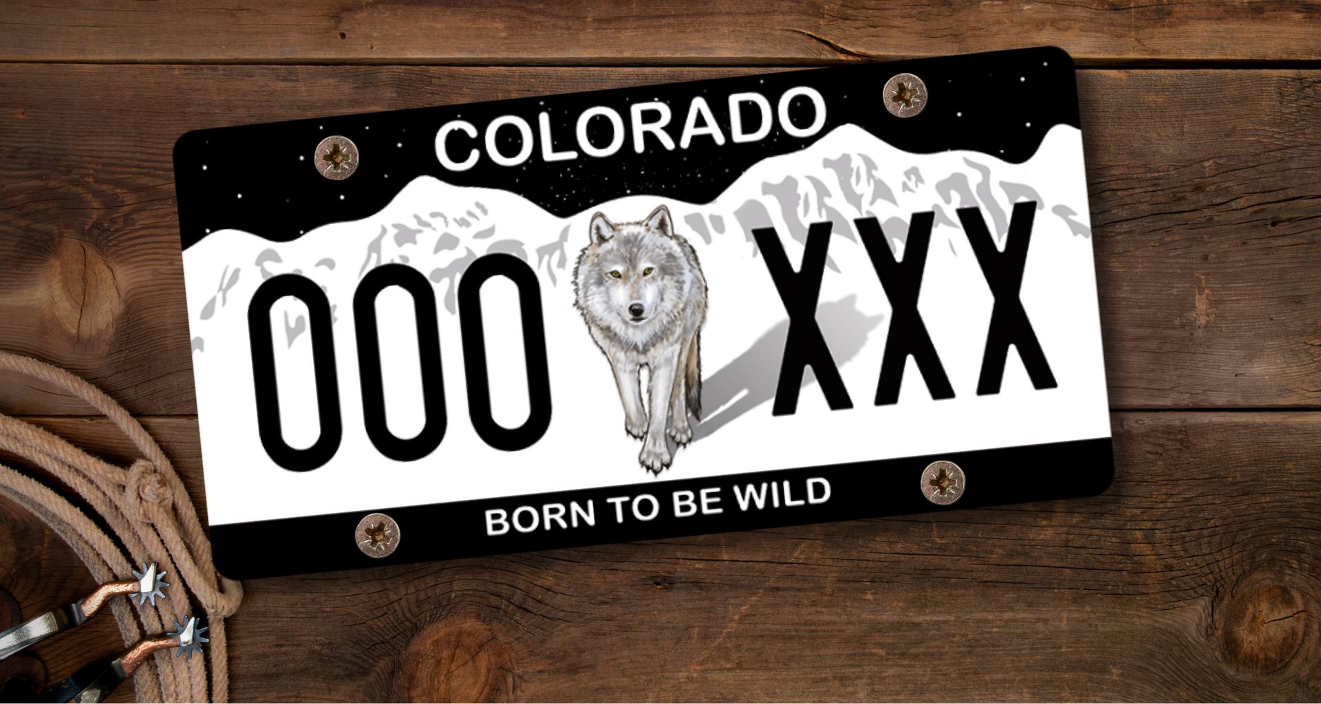 Show Your Wild Side: Support Colorado’s Ranches & Her Wolves with the ‘Born To Be Wild’ Plate!